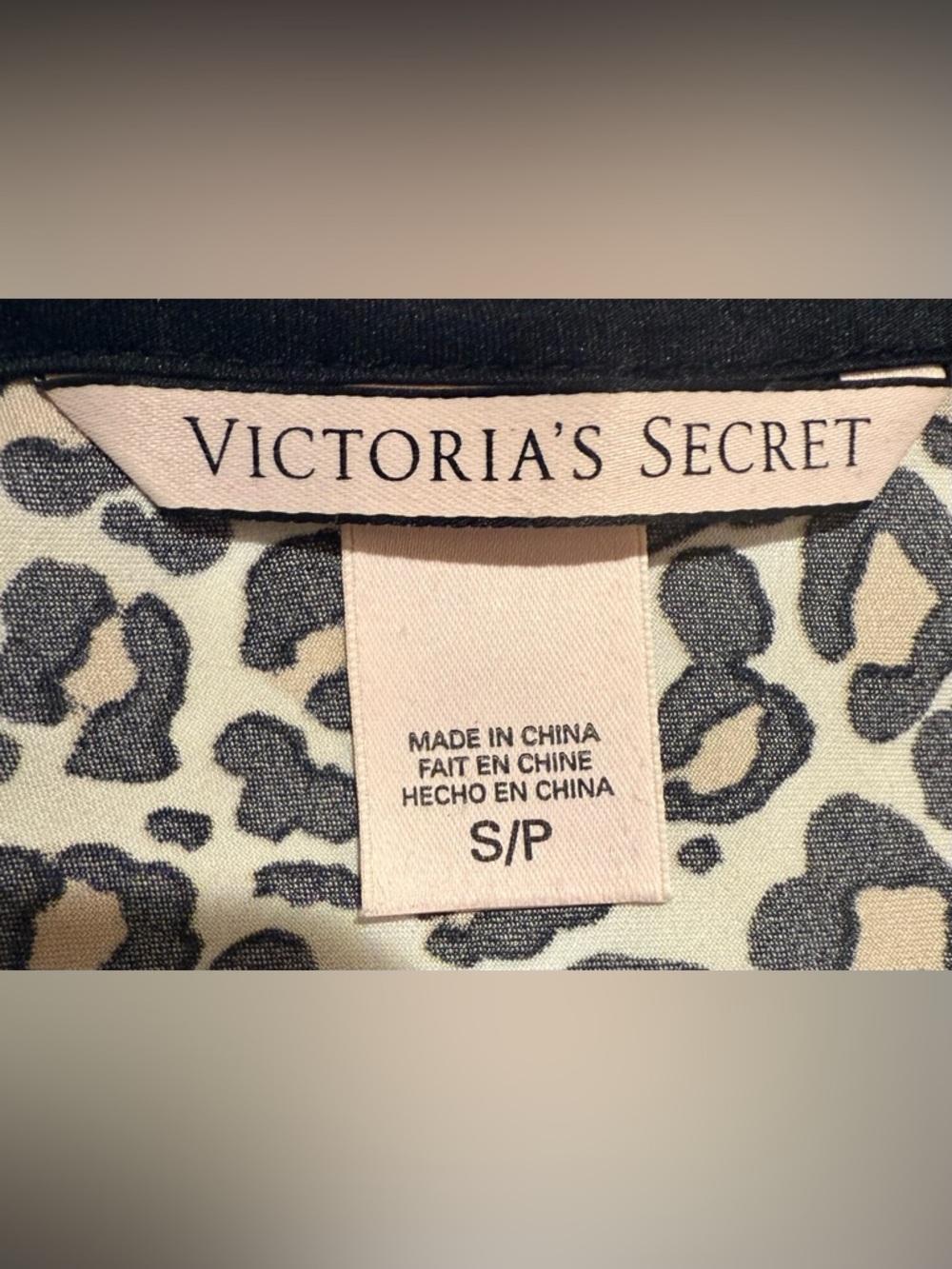 Victoria's Secret Leopard Satin Cami with Black Lace Trim - Picture 5 of 5